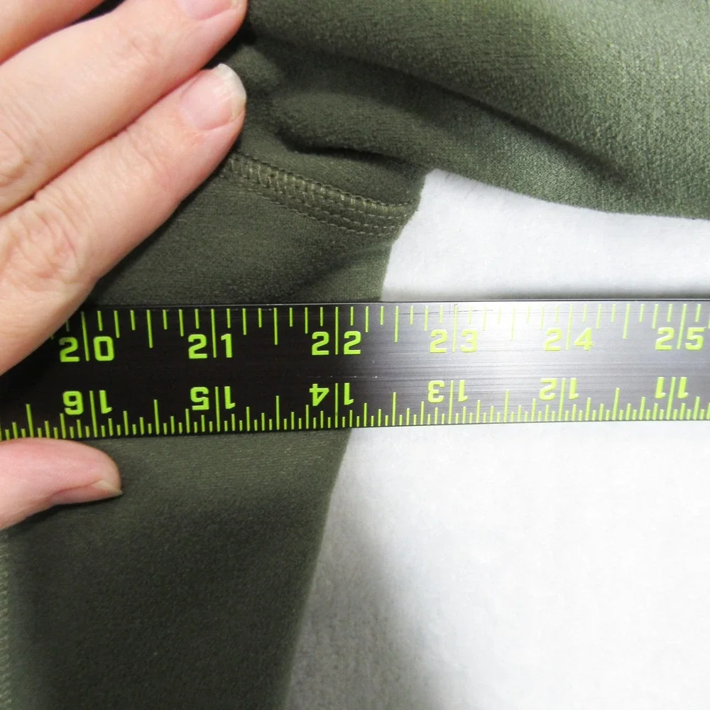The North Face Full Zip Fleece Jacket Mens Large Olive Green Sherpa Lined